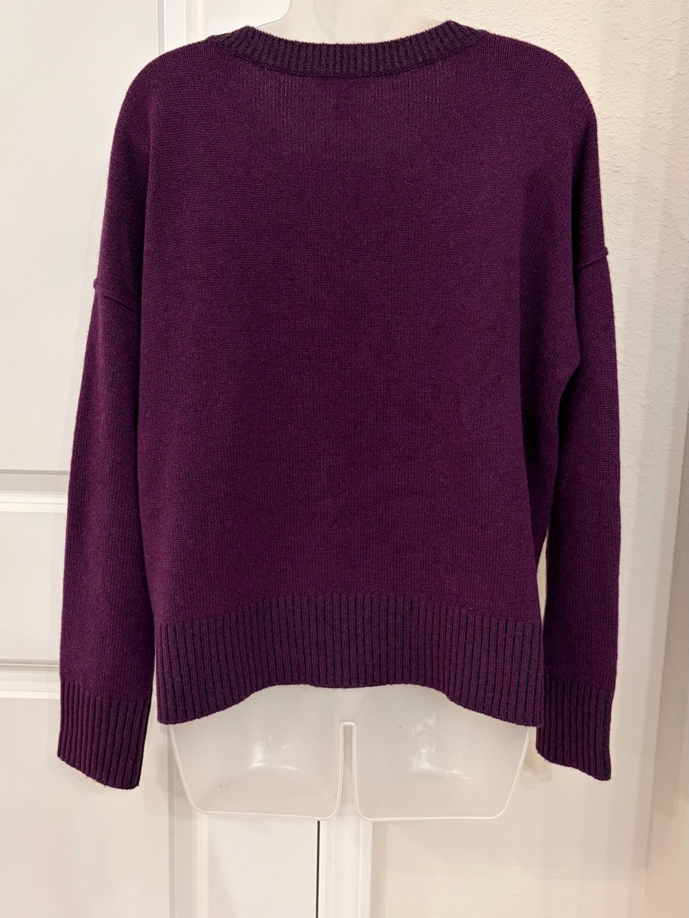 Eileen Fisher Cashmere Crew Neck Sweater in Plum - Picture 5 of 10